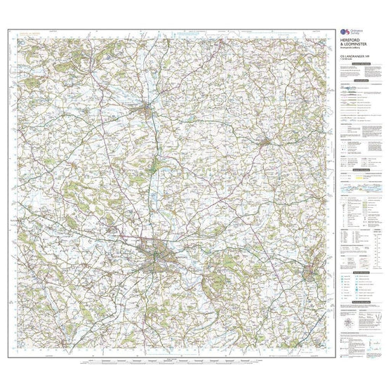 Landranger 149 Hereford & Leominster, Bromyard & Ledbury Map With Digital Version