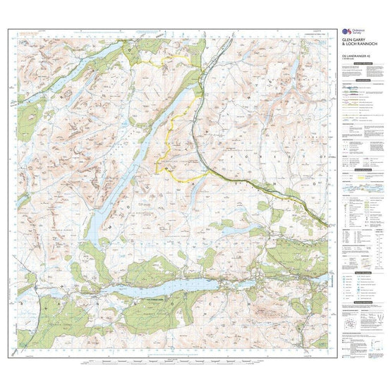 Landranger 42 Glen Garry  Loch Rannoch Map With Digital Version