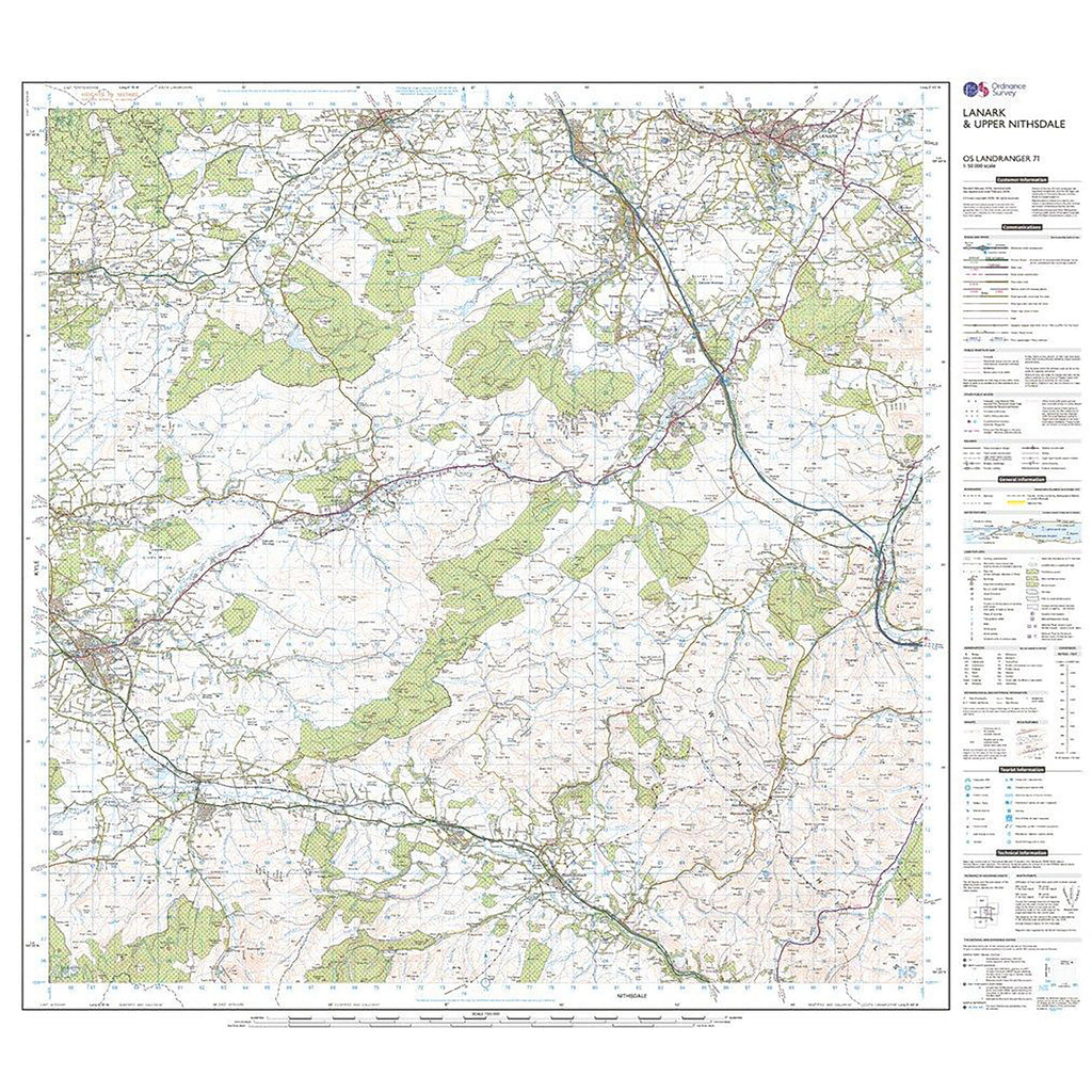 Landranger Active 71 Lanark & Upper Nithsdale Map With Digital Version