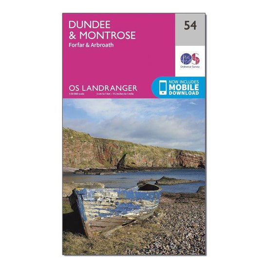 Landranger 54 Dundee  Montrose Forfar  Arbroath Map With Digital Version