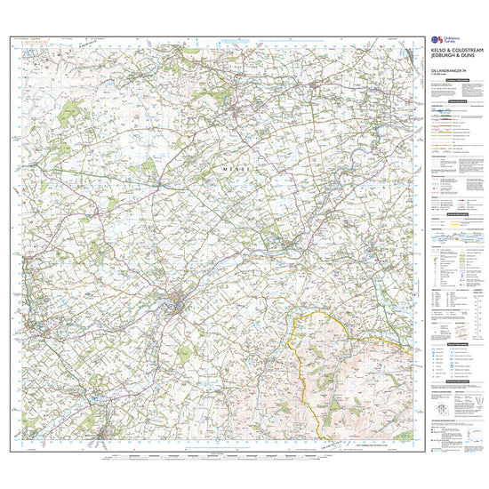 Landranger Active 74 Kelso  Coldstream Jedburgh  Duns Map With Digital Version