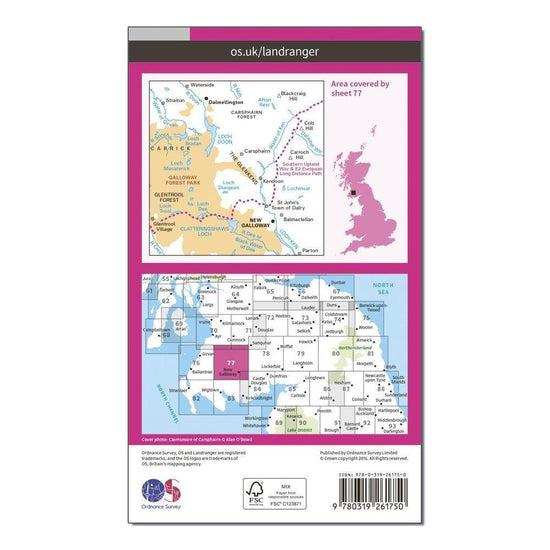 Landranger 77 Dalmellington & New Galloway Map With Digital Version