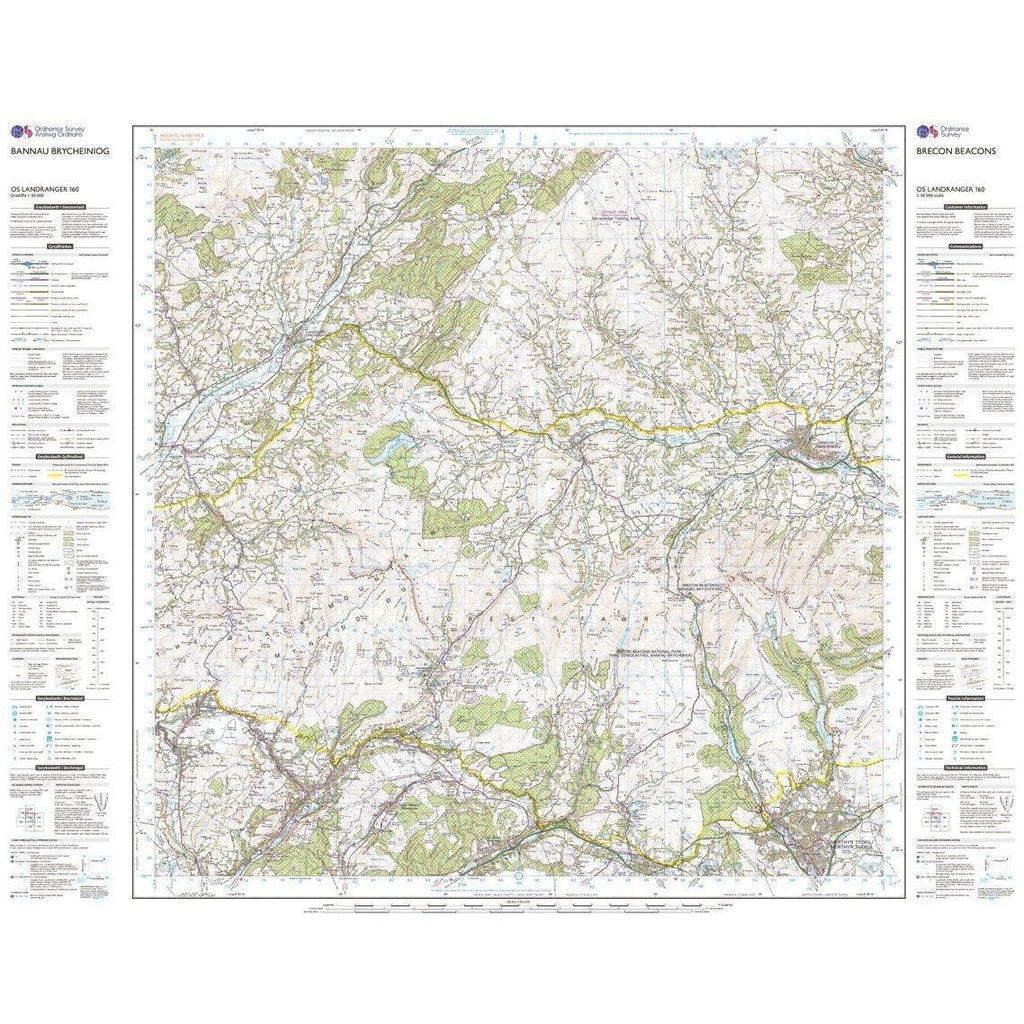 Landranger 160 Brecon Beacons Map With Digital Version