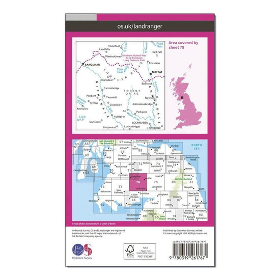 Landranger 78 Nithsdale & Annandale, Sanquhar & Moffat Map With Digital Version