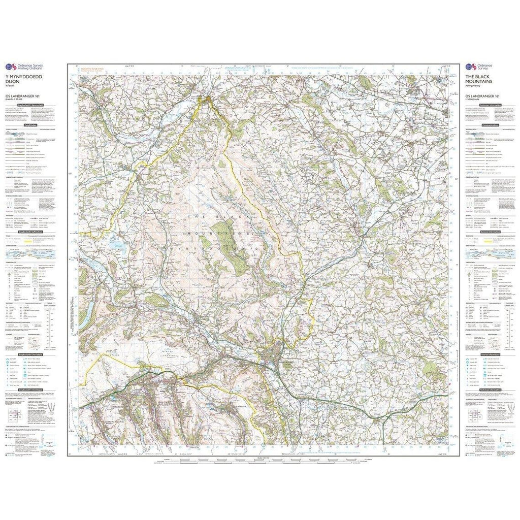 Landranger 161 The Black Mountains Map With Digital Version