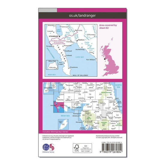 Landranger 82 Stranraer & Glenluce Map With Digital Version
