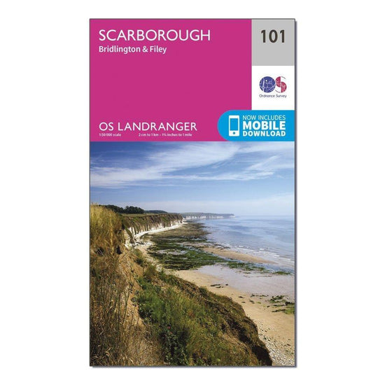 Landranger 101 Scarborough, Bridlington & Filey Map With Digital Version