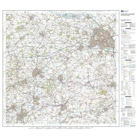 Landranger 173 Swindon & Devizes, Marlborough & Trowbridge Map With Digital Version
