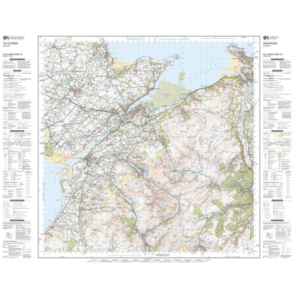 Landranger 115 Snowdon & Caernarfon Map With Digital Version
