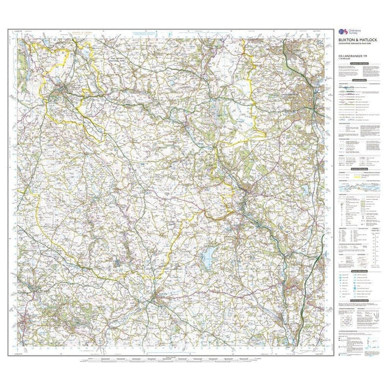 Landranger 119 Buxton, Matlock, Bakewell & Dove Dale Map With Digital Version