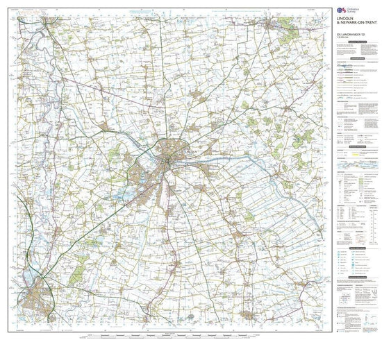 Landranger 121 Lincoln & Newark-on-Trent Map With Digital Version