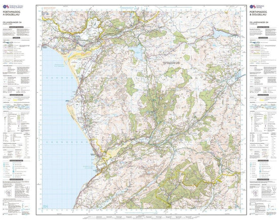 OS Landranger 124 Porthmadog  Dolgellau Map