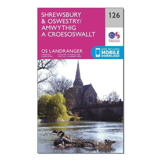 Landranger 126 Shrewsbury & Oswestry Map With Digital Version