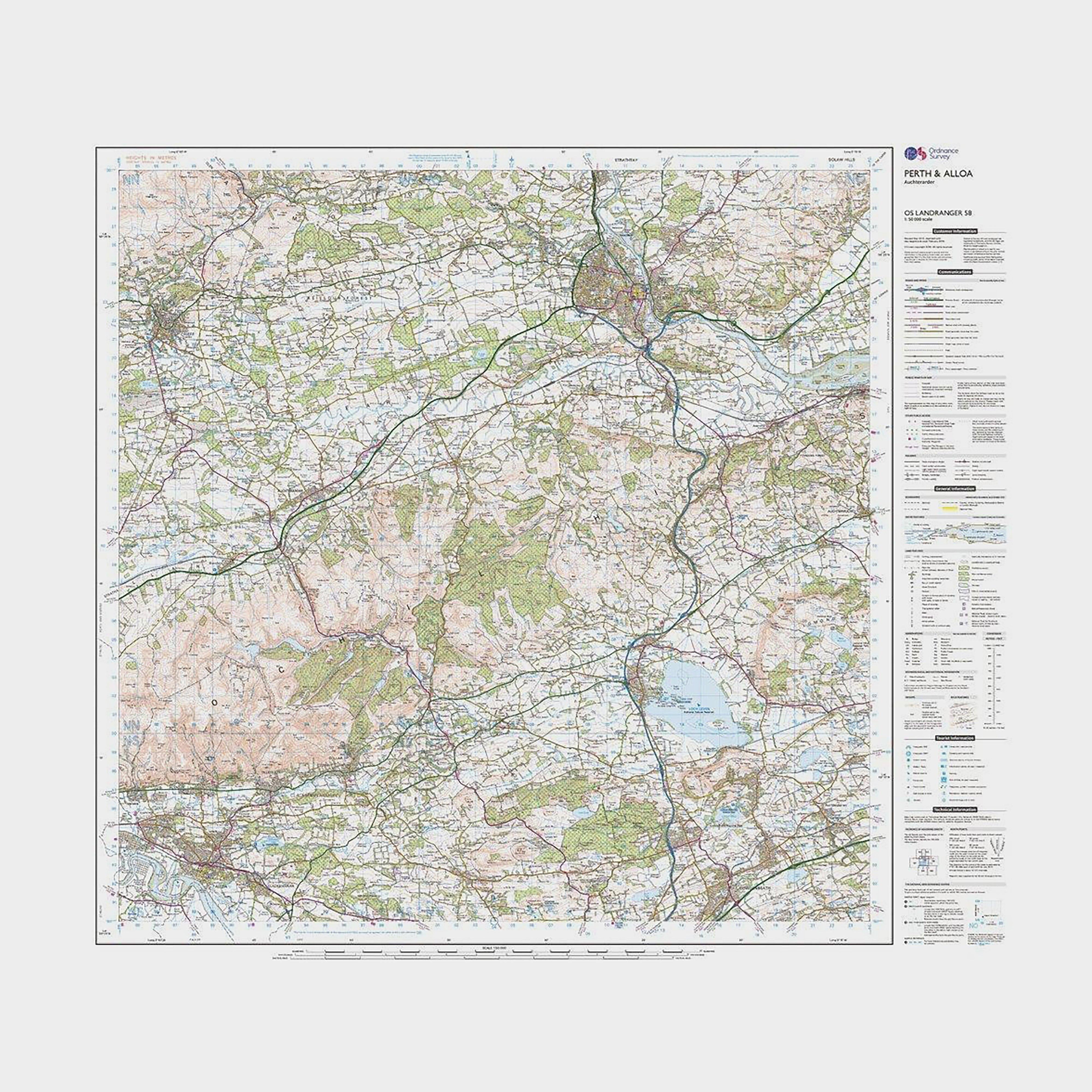 Landranger Active 58 Perth and Alloa Map with Digital Version