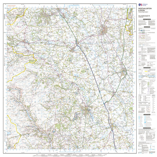 Landranger Active 99 Northallerton  Ripon Pateley Bridge  Leyburn Map With Digital Version