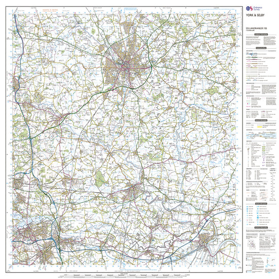 Landranger Active 105 York  Selby Map With Digital Version