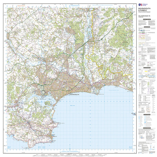 Landranger Active 195 Bournemouth & Purbeck, Wimborne Minster & Ringwood Map With Digital Version