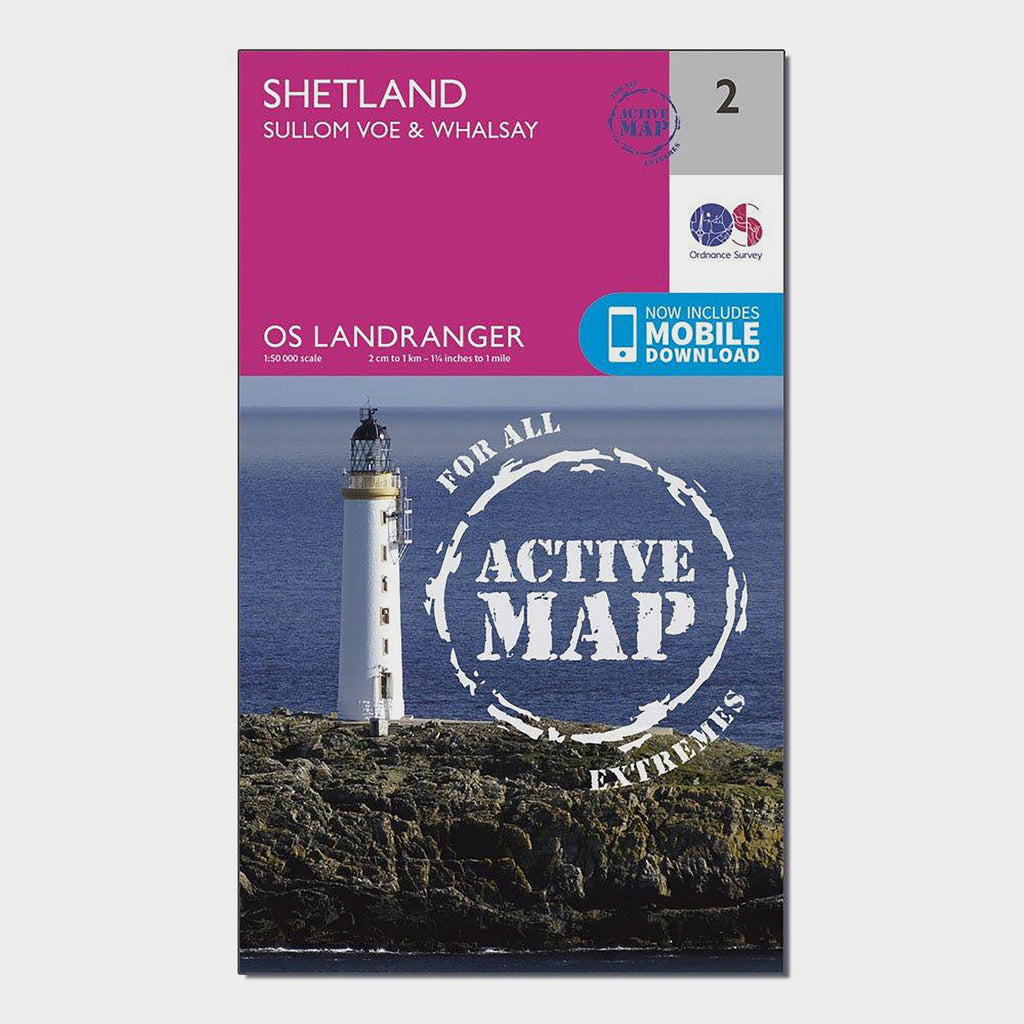 Landranger 2 Shetland Sullom Voe & Whalsay Map With Digital Version