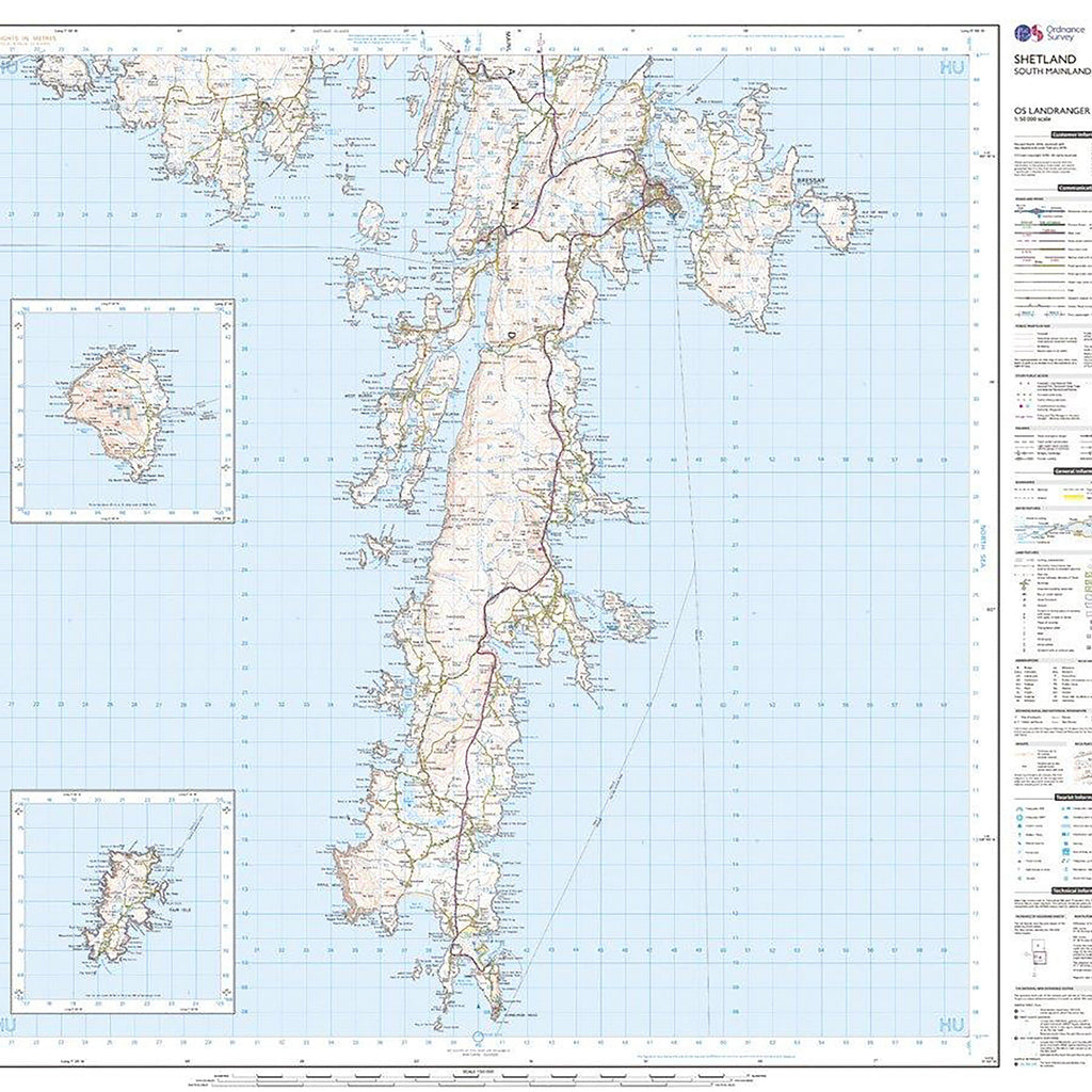 Landranger Active 4 Shetland  South Mainland Map With Digital Version