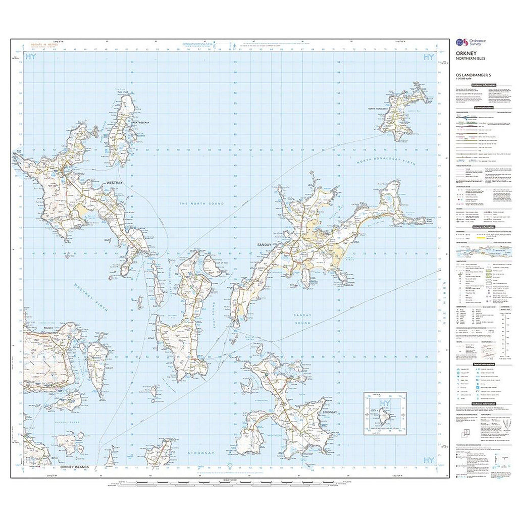 Landranger Active 5 Orkney Northern Isles Map With Digital Version