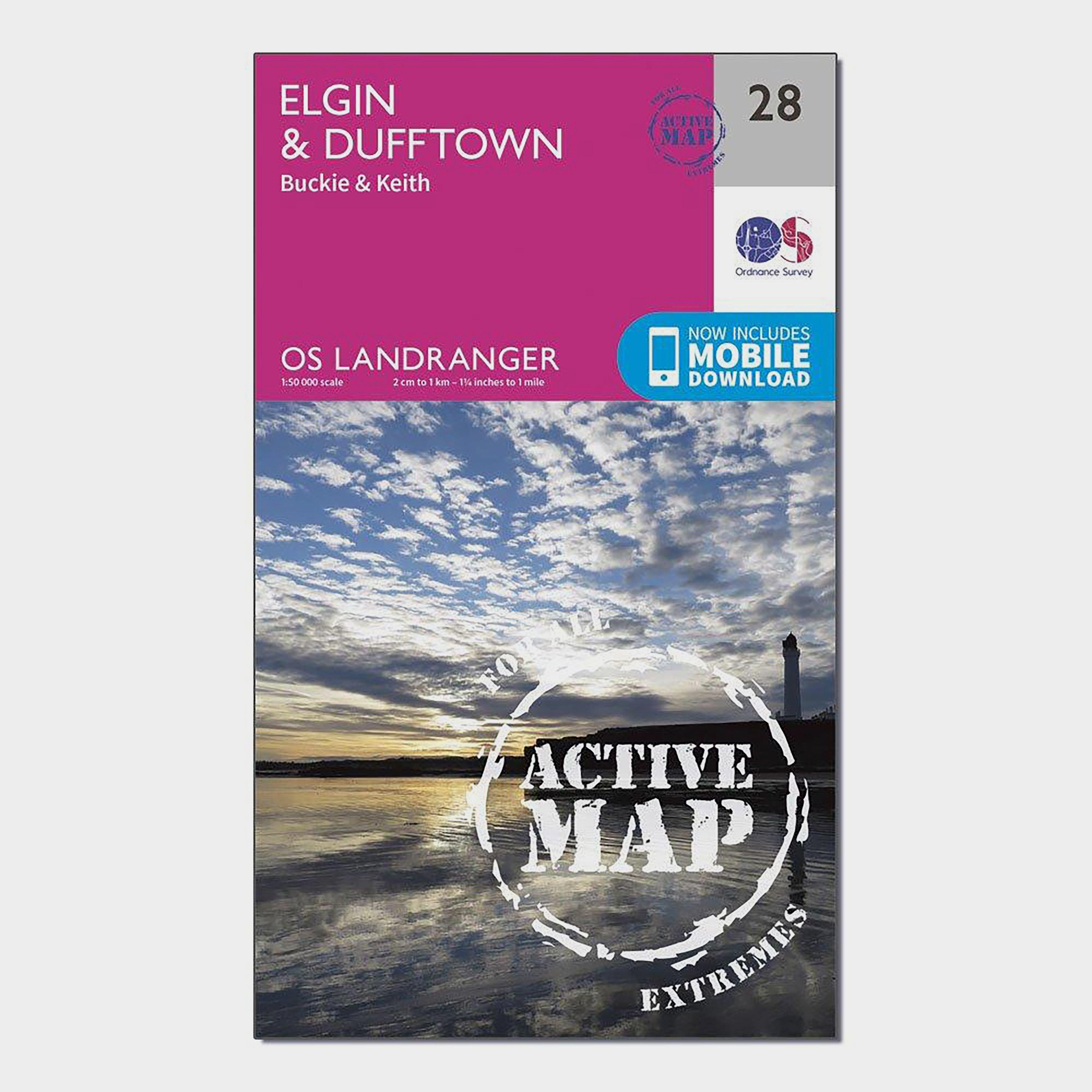 Landranger Active 28 Elgin, Dufftown, Buckie & Keith Map With Digital Version