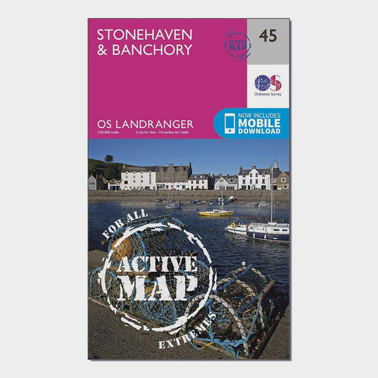 Landranger Active 45 Stonehaven & Banchory Map With Digital Version