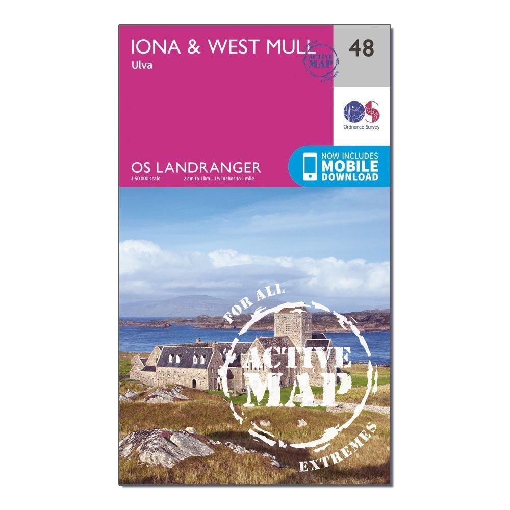 Landranger 48 Iona & West Mull, Ulva Map With Digital Version