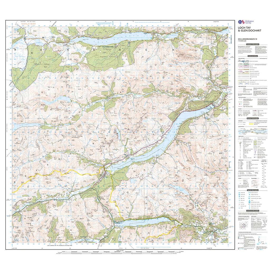 Landranger Active 51 Loch Tay & Glen Dochart Map With Digital Version
