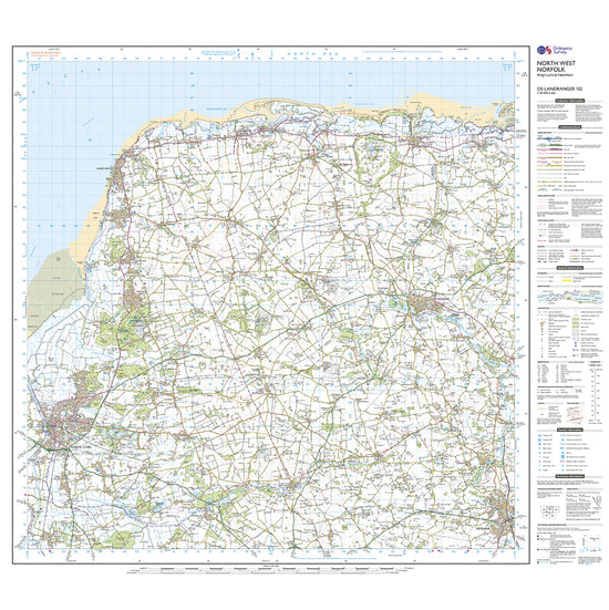 Landranger Active 132 North West Norfolk Kings Lynn  Fakenham Map With Digital Version