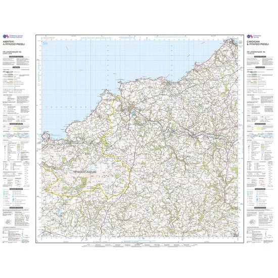 Landranger Active 145 Cardigan & Mynydd Preseli Map With Digital Version
