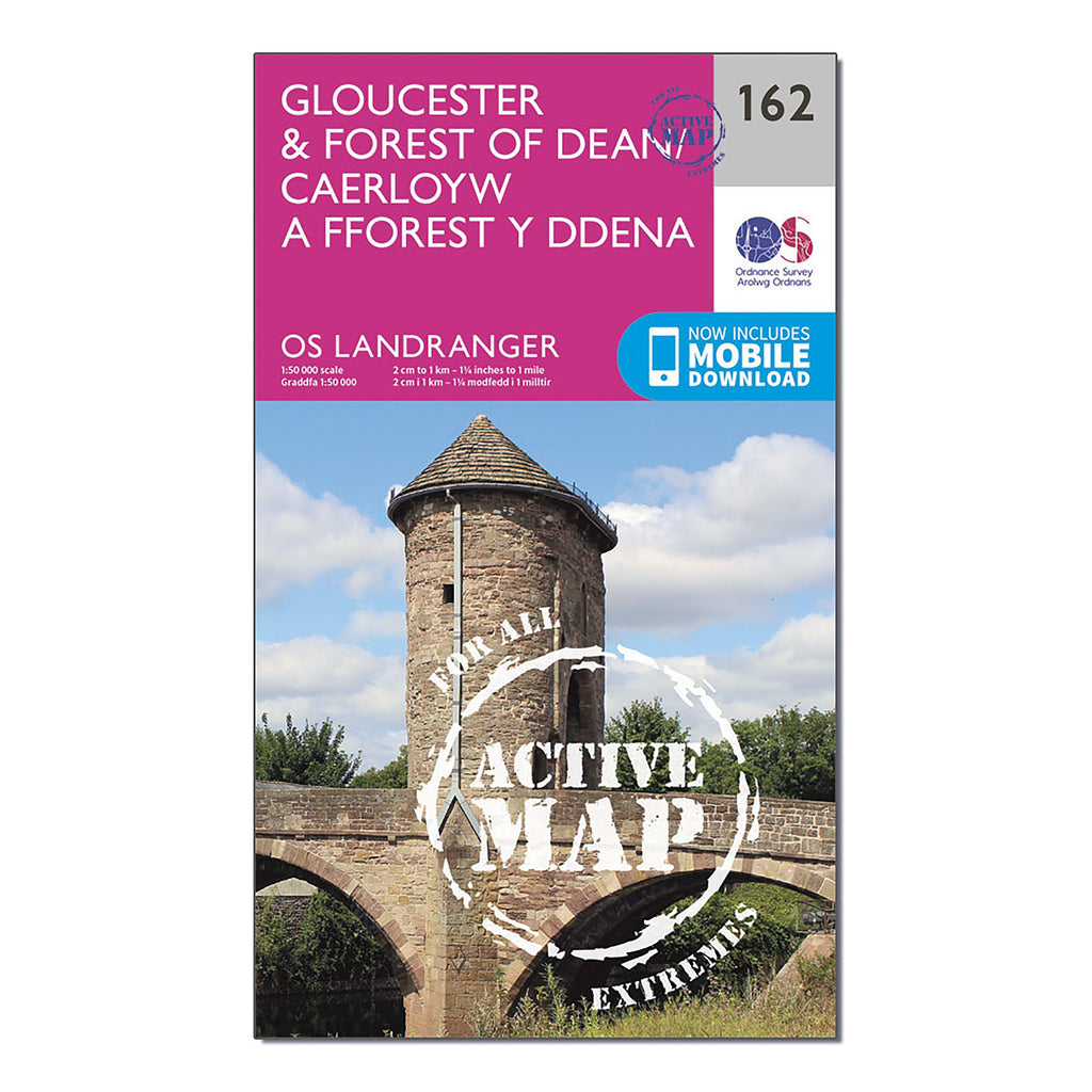 Landranger Active 162 Gloucester  Forest of Dean Map With Digital Version