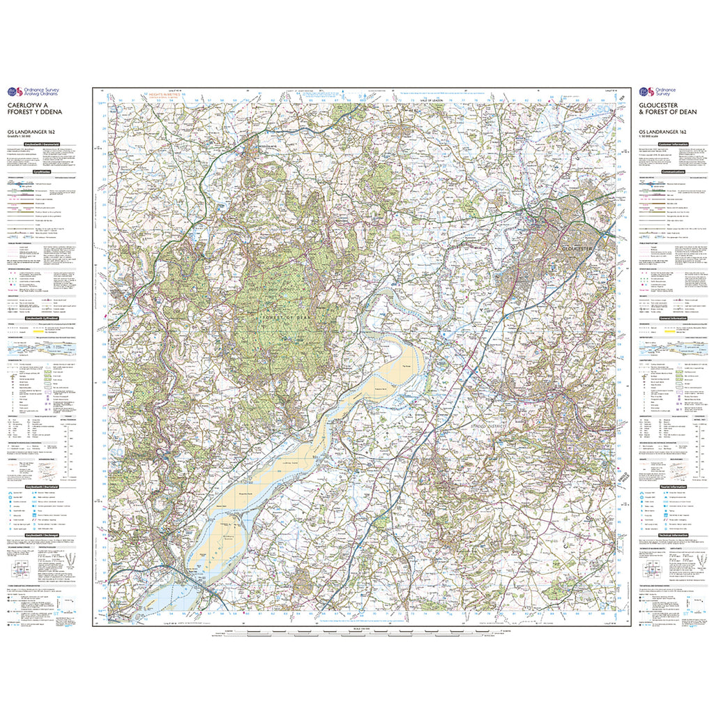 Landranger Active 162 Gloucester  Forest of Dean Map With Digital Version