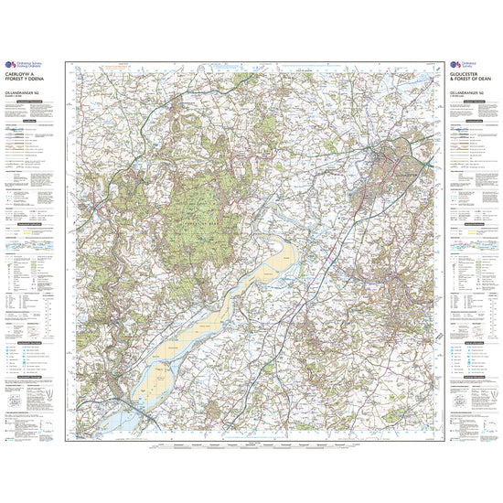 Landranger Active 162 Gloucester  Forest of Dean Map With Digital Version