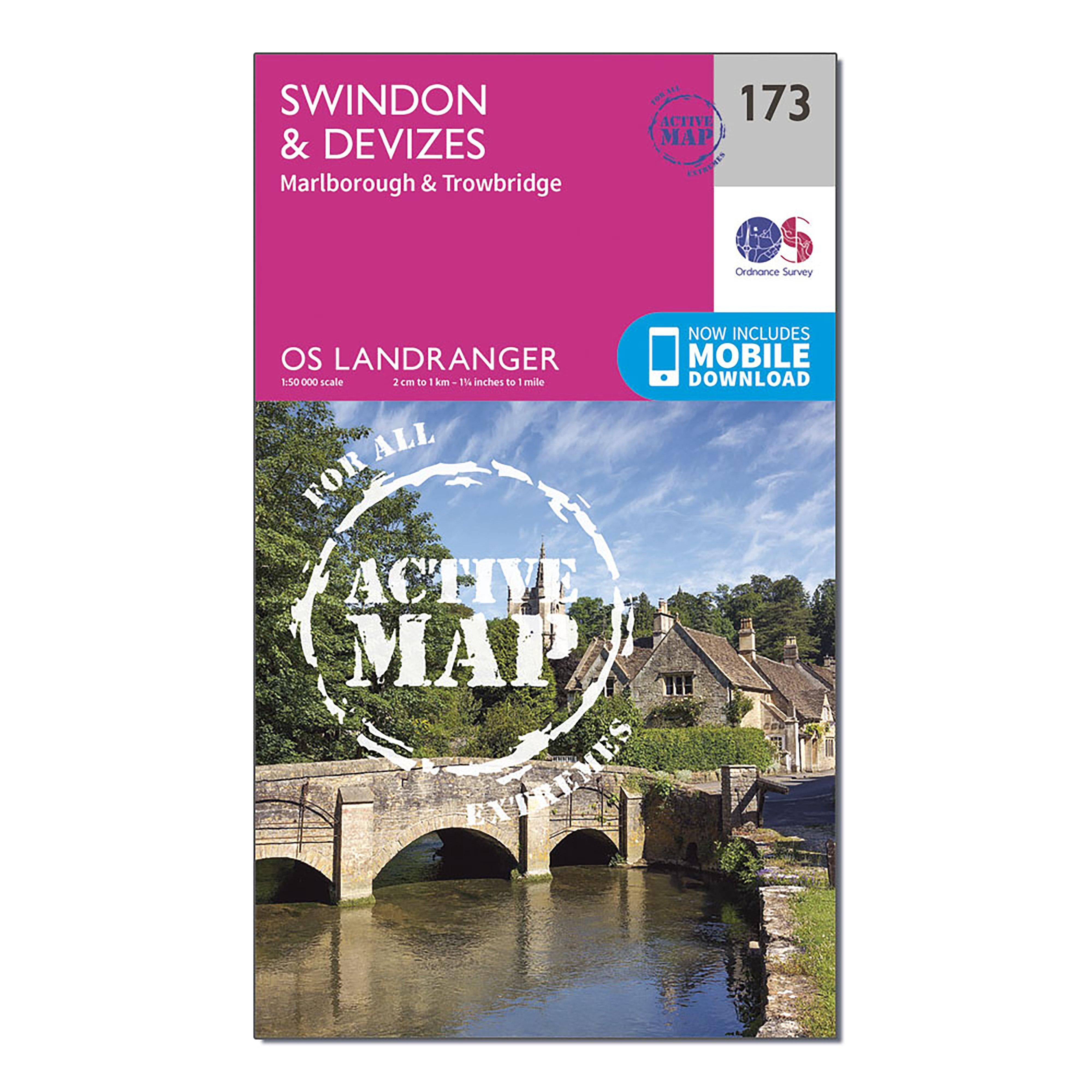 Landranger Active 173 Swindon Devizes Marlborough  Trowbridge Map With Digital Version
