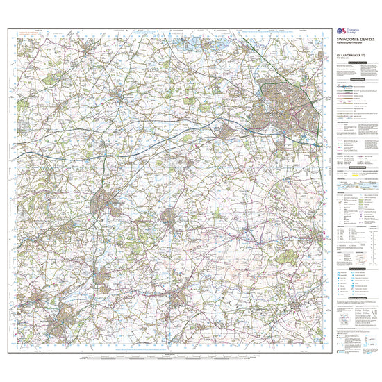 Landranger Active 173 Swindon Devizes Marlborough  Trowbridge Map With Digital Version