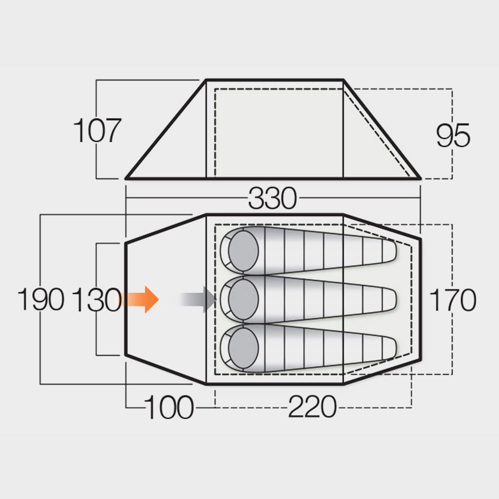 Scafell 300 3 Person Tent