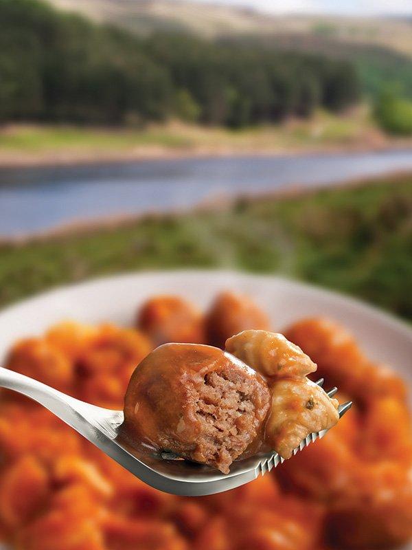 Meatballs & Pasta In Tomato Sauce Ready-to-Eat Camping Food