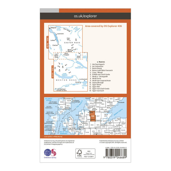Explorer 436 An Teallach  Slioch Map With Digital Version