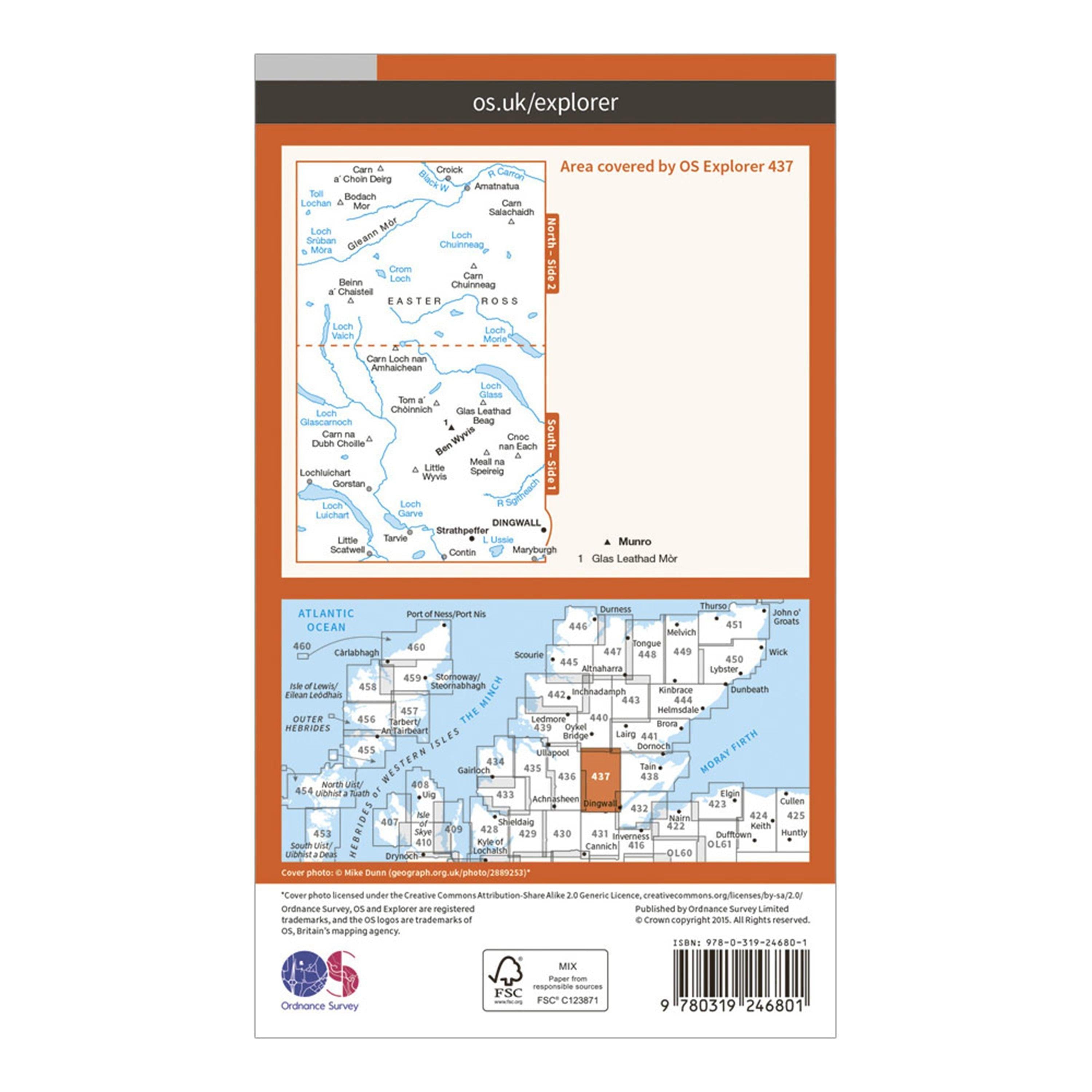 Explorer 437 Ben Wyvis & Strathpeffer Map With Digital Version