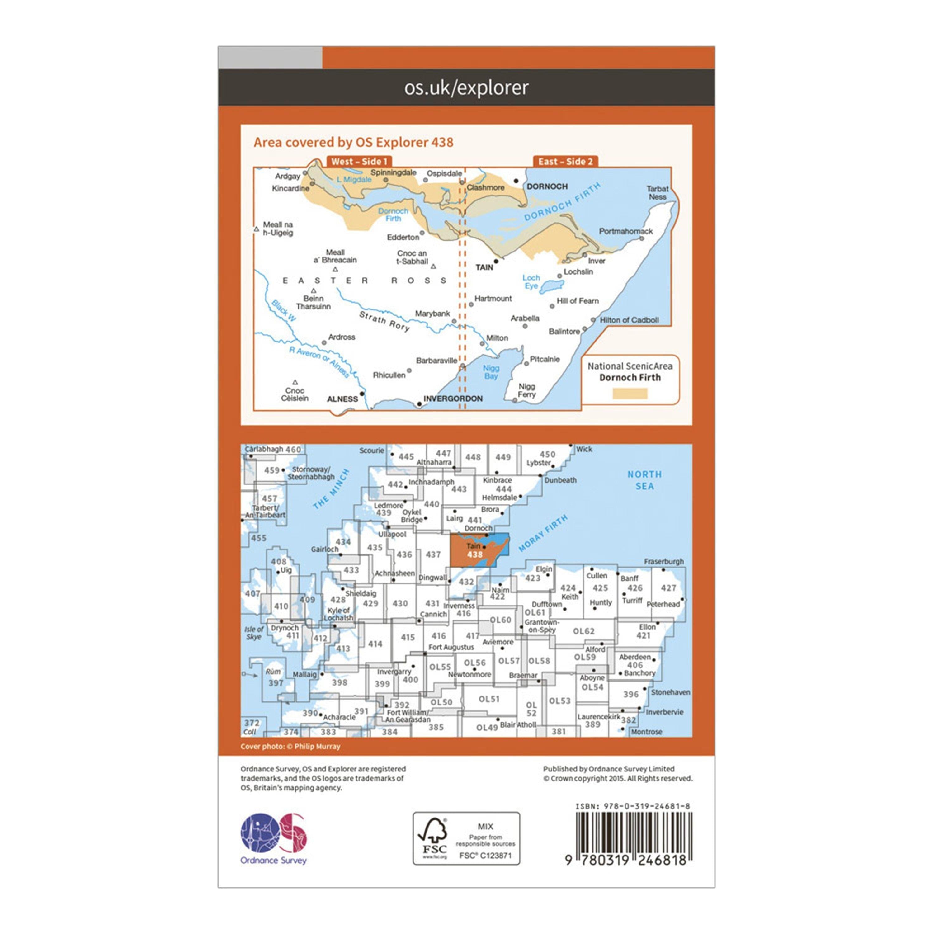 Explorer 438 Dornoch & Tain Map With Digital Version