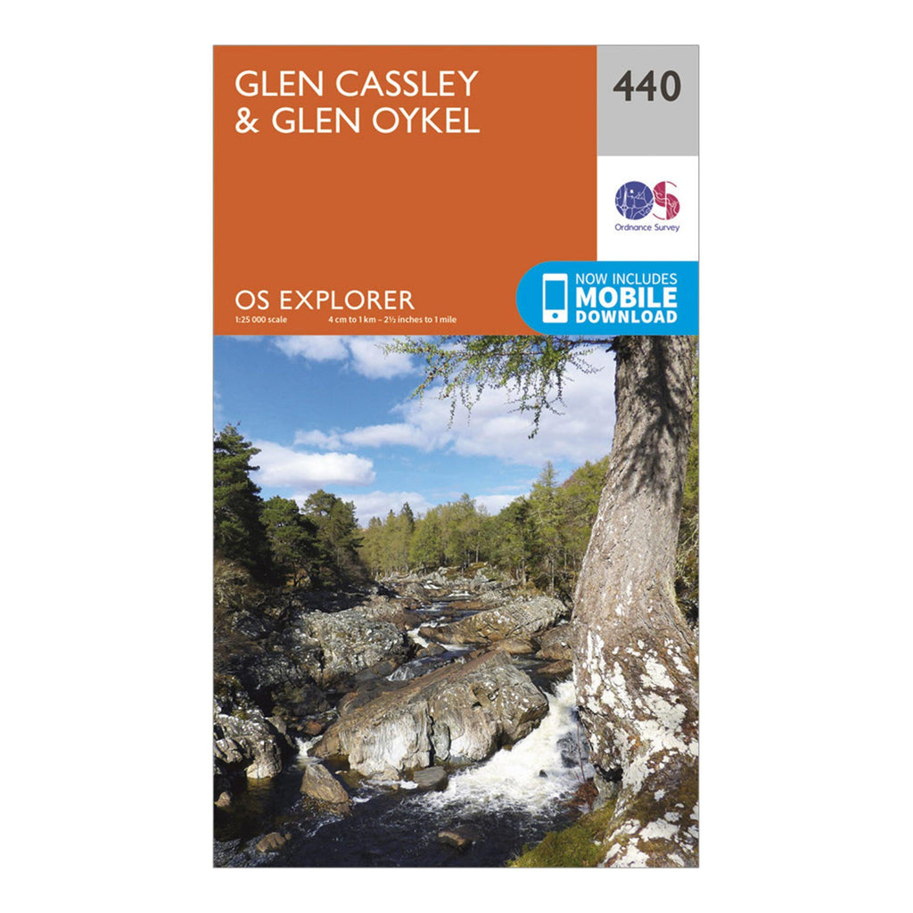 Explorer 440 Glen Cassley  Glen Oykel Map With Digital Version