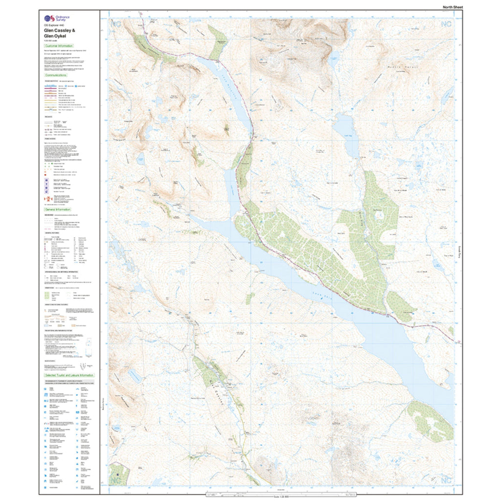 Explorer 440 Glen Cassley  Glen Oykel Map With Digital Version