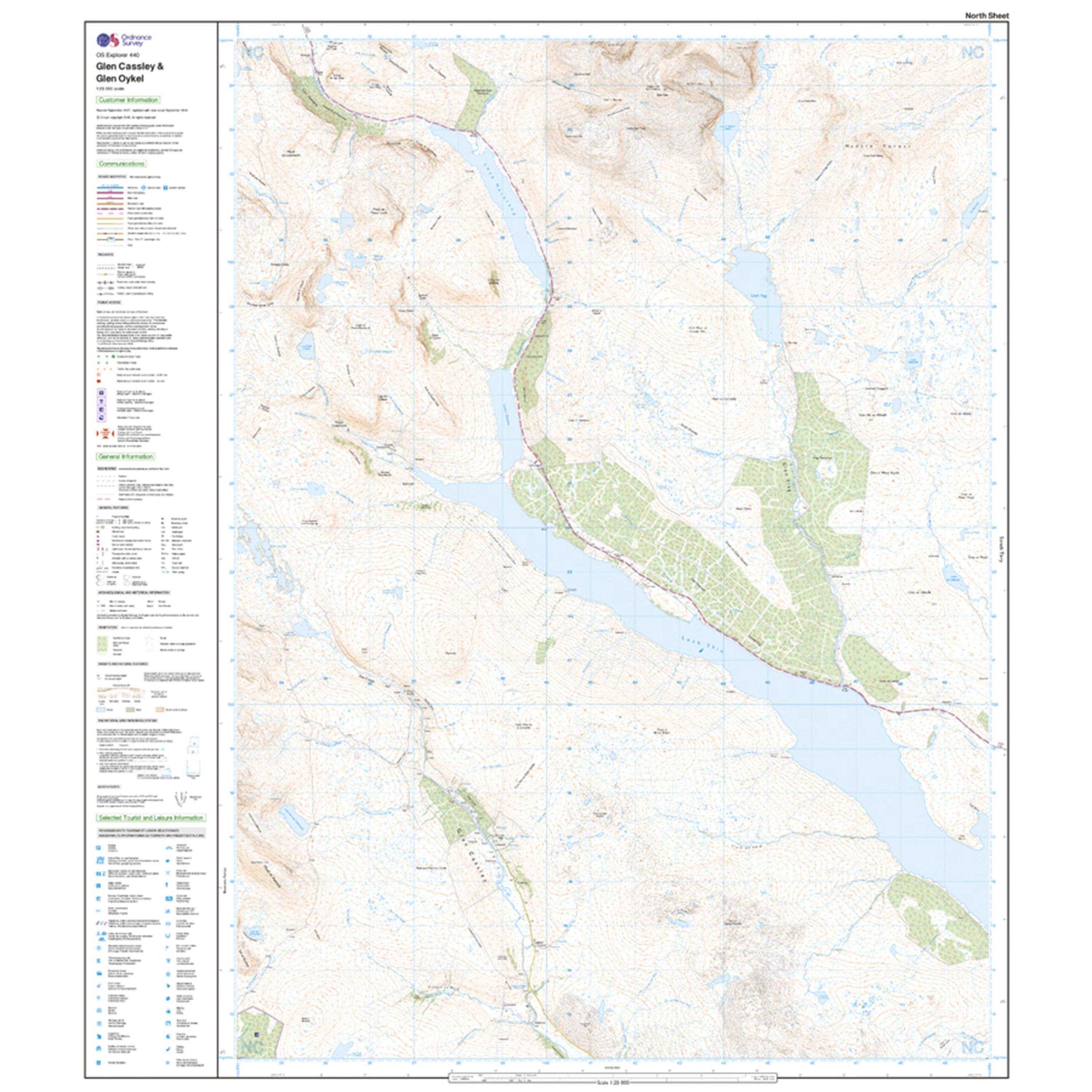 Explorer 440 Glen Cassley  Glen Oykel Map With Digital Version