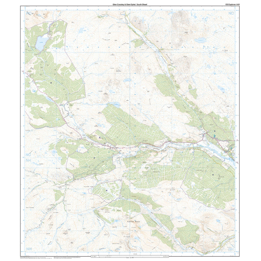 Explorer 440 Glen Cassley  Glen Oykel Map With Digital Version