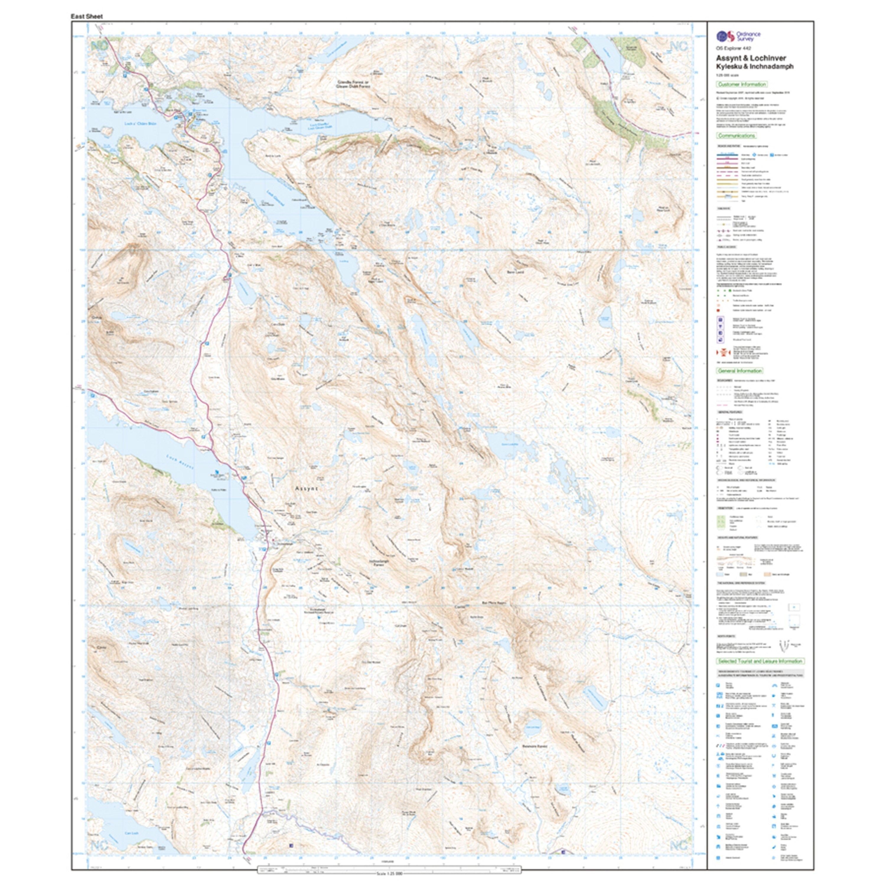 Explorer 442 Assynt & Lochinver Map With Digital Version