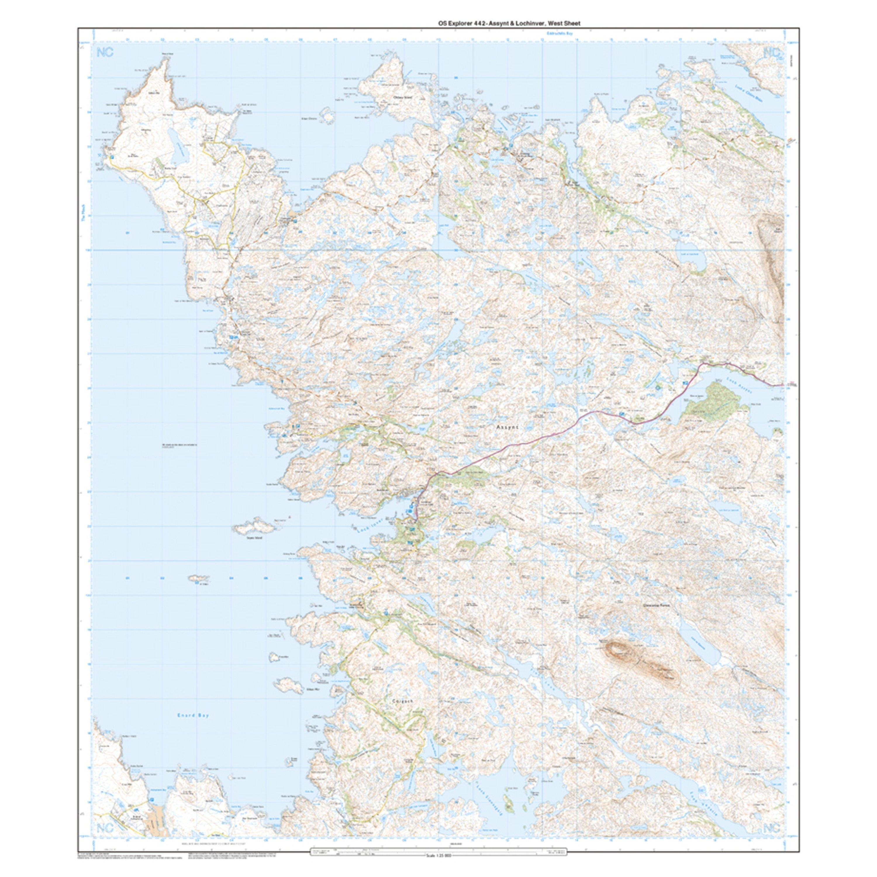 Explorer 442 Assynt & Lochinver Map With Digital Version