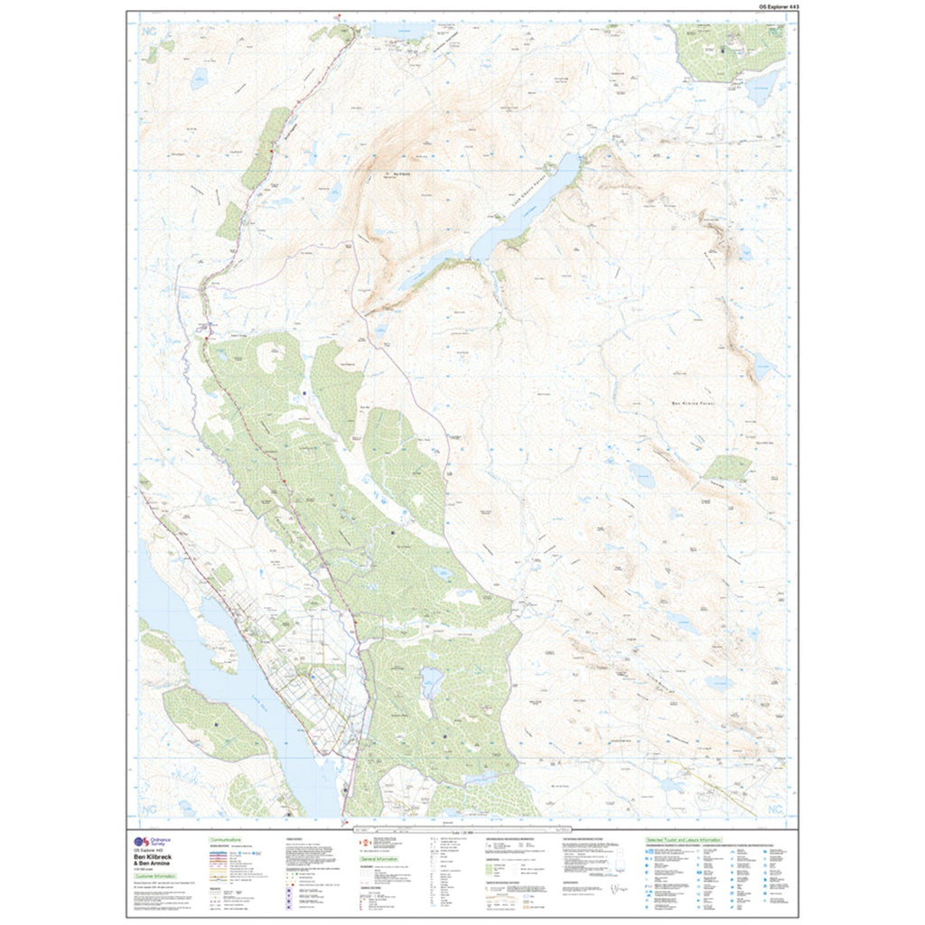 Explorer 443 Ben Klibreck & Ben Armine Map With Digital Version