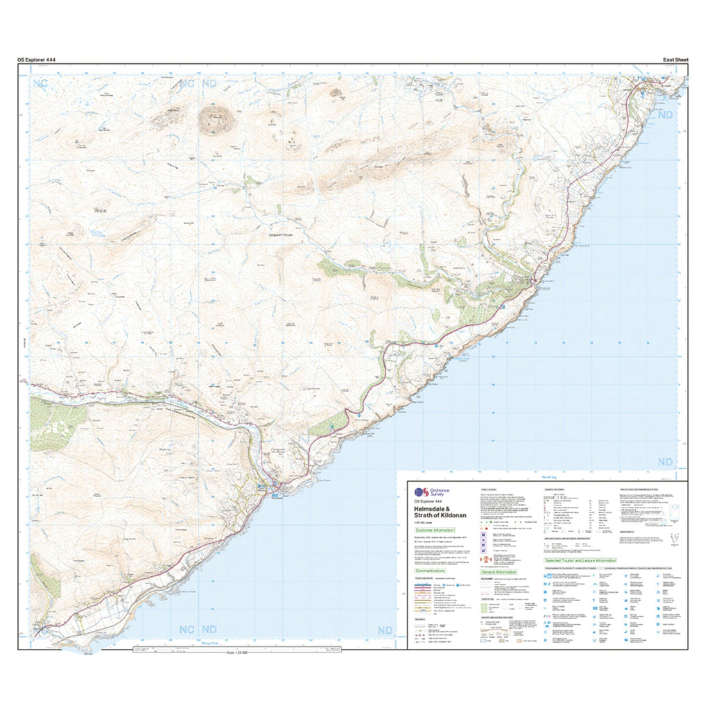 Explorer 444 Helmsdale & Strath of Kildonan Map With Digital Version