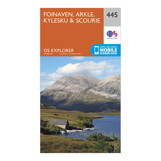 Explorer 445 Foinaven, Arkle, Kylesku & Scourie Map With Digital Version