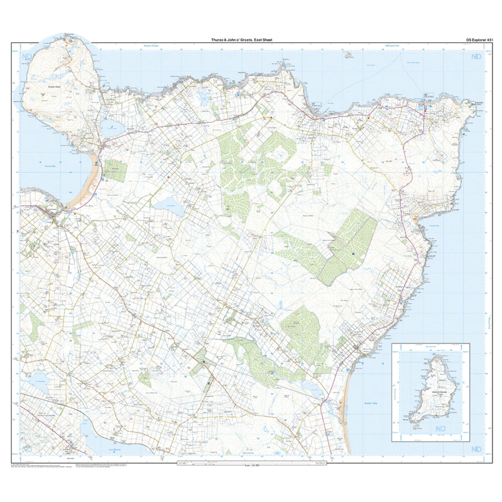 Explorer 451 Thurso & John O'Groats Map With Digital Version